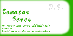 domotor veres business card